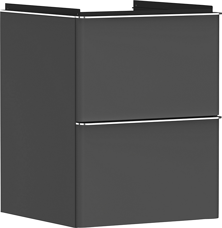 hansgrohe Xelu Q Vaskeskab 480x475mm med 2 skuffer til lille håndvask. Mat diamantgrå