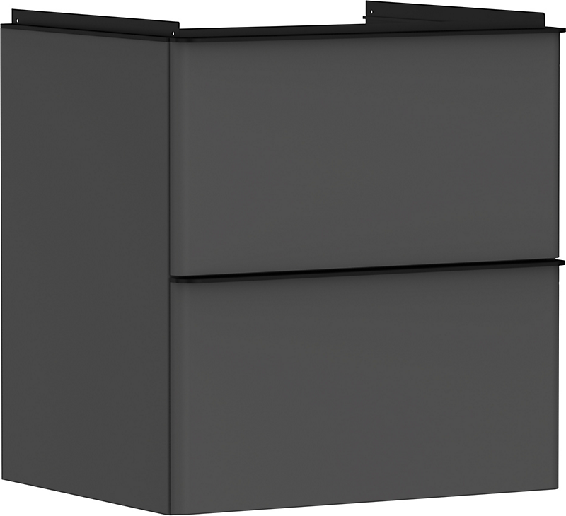 hansgrohe Xelu Q Vaskeskab mat diamantgrå 580x475 mm med 2 skuffer til håndvask