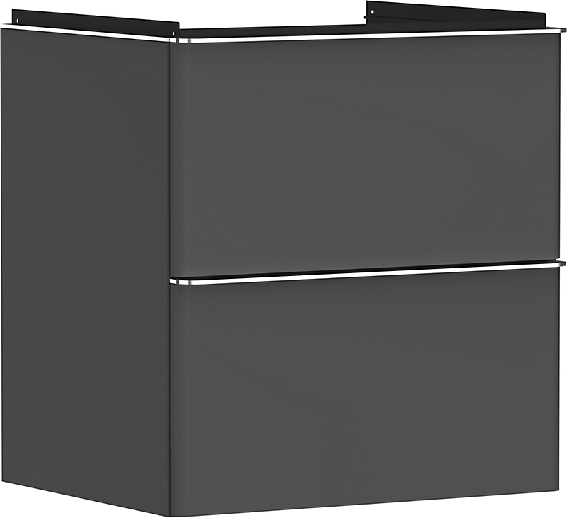 hansgrohe Xelu Q Vaskeskab 580x475mm med 2 skuffer til håndvask. Mat diamantgrå