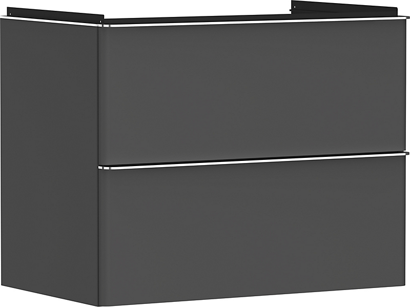 hansgrohe Xelu Q Vaskeskab 780x475mm med 2 skuffer til håndvask. Mat diamantgrå