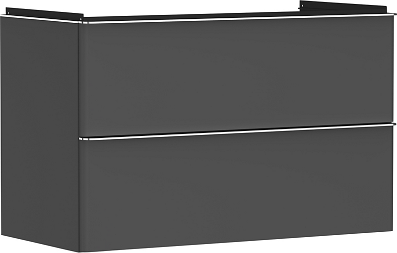 hansgrohe Xelu Q Vaskeskab 980x475mm med 2 skuffer til håndvask. Mat diamantgrå