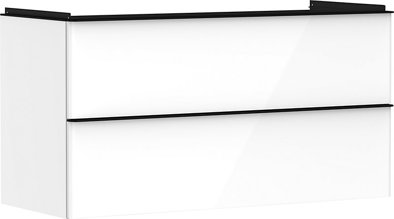 hansgrohe Xelu Q Vaskeskab 1180x475mm med 2 skuffer til håndvask. Hvid højglans