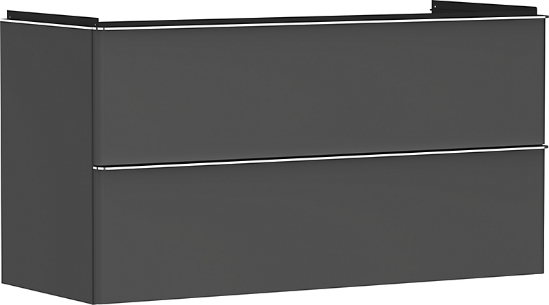 hansgrohe Xelu Q Vaskeskab 1180x475mm med 2 skuffer til håndvask. Mat diamantgrå