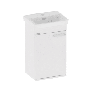Kriss Skandi vaskeskabsæt med 1 låge & porcelænsvask, 40bX32dx67h cm