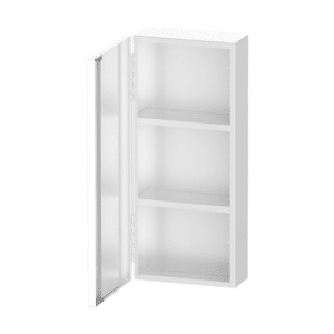 Kriss Skandi overskab 70hx30bx14d cm, hvidt stål, venstrevendt
