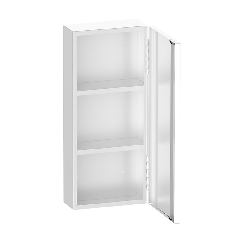 Kriss Skandi overskab 70hx30bx14d cm, hvidt stål, højrevendt