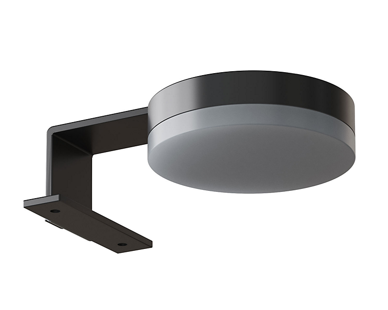 Dansani Jupiter lampe LED Ø80 cm. Til spejle og spejlskabe med lysstyring. Mat sort