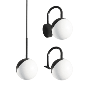 Dansani Bright lampe (3-i-1) LED Ø120mm sort mat