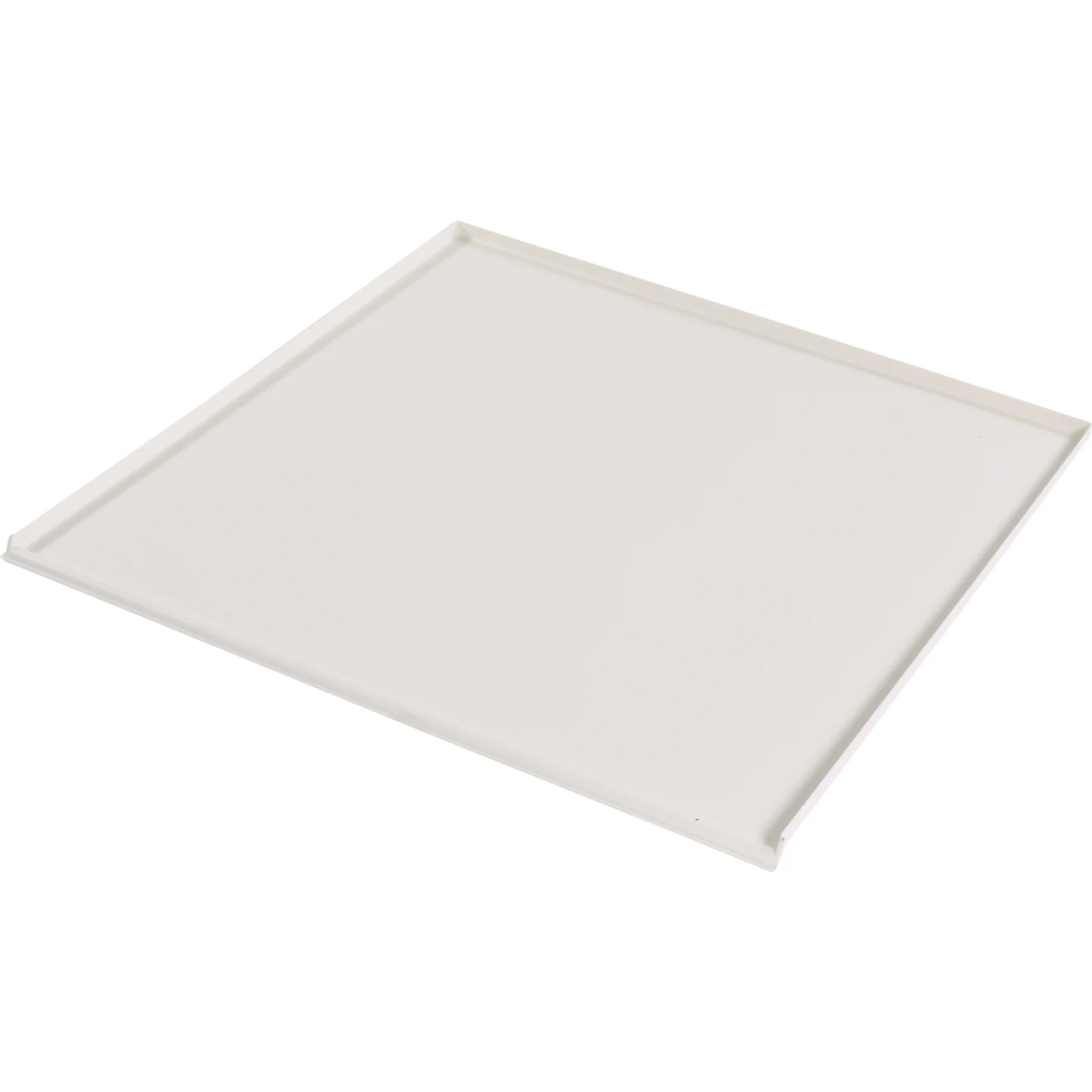 AFLØBSBAKKE HVID MED LAV KANT