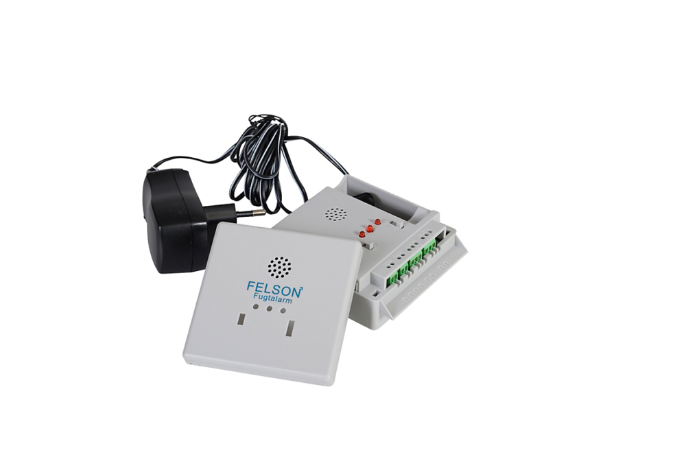 Felson 5030ti a fugtalarm med relæ, 230v lader. Kan tilsluttes ekstern sensor.