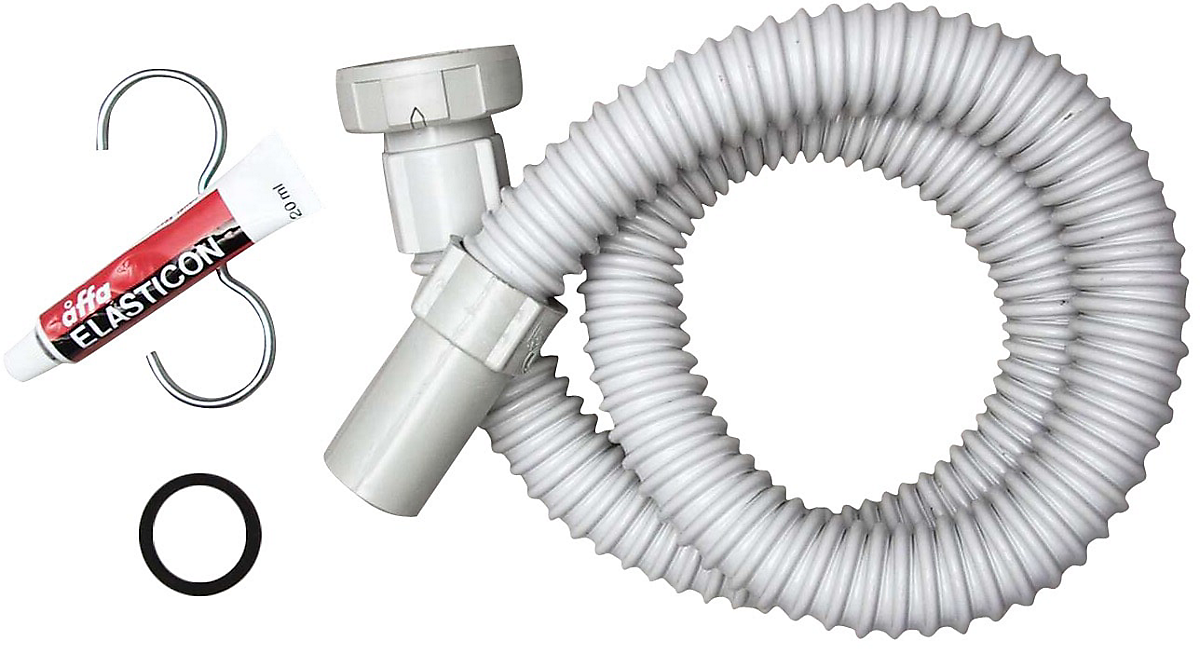 Neoperl prioflex afløbsslange 1.14. 32 mm x 1000 mm, hvid