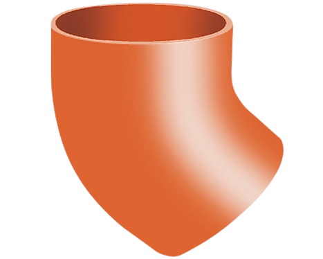 Düker SML Bøjning 45°. DN200, rød