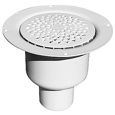 Purus Brage gulvafløb med lodret 75mm udløb, vandlås. Hvid PP