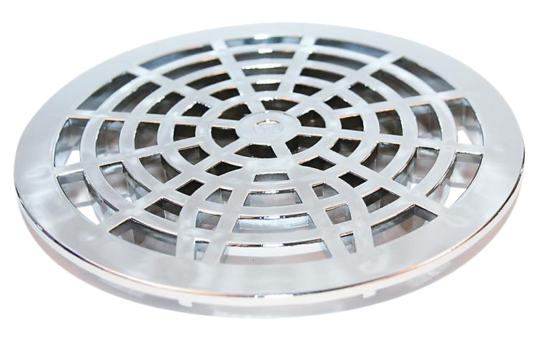 Rund, forkromet Purus rist, Ø152 mm, med udskæring