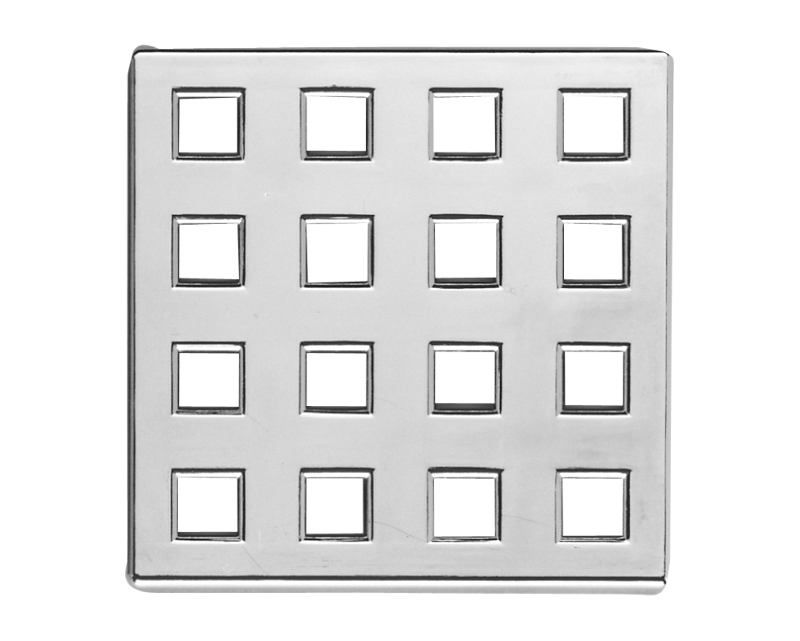 Purus rist 80 x 80 mm, forkromet