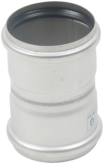 Blücher EuroPipe dobbeltmuffe 75 mm. Rustfrit stål