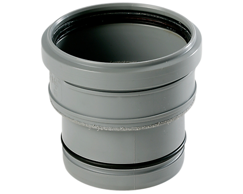 Uponor PP erstatningsmuffe 75mm, grå