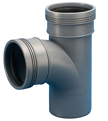 Wavin Wafix HC PP grenrør med sving 110-110 mm. 88,5 gr.