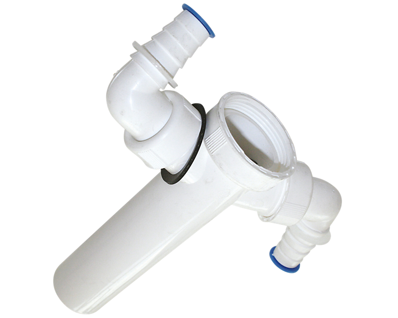 Dallmer PP tilslutningsrør med gevind og 2x3/4'' studs, Ø40 mm x 1.1/2'', hvid.