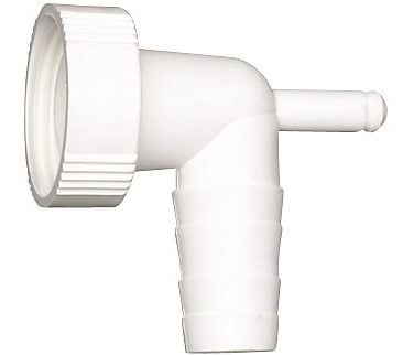 Afløbsstuds 3/4''x slangestuds Med kondenstilslutnings studs og 1'' omløber.