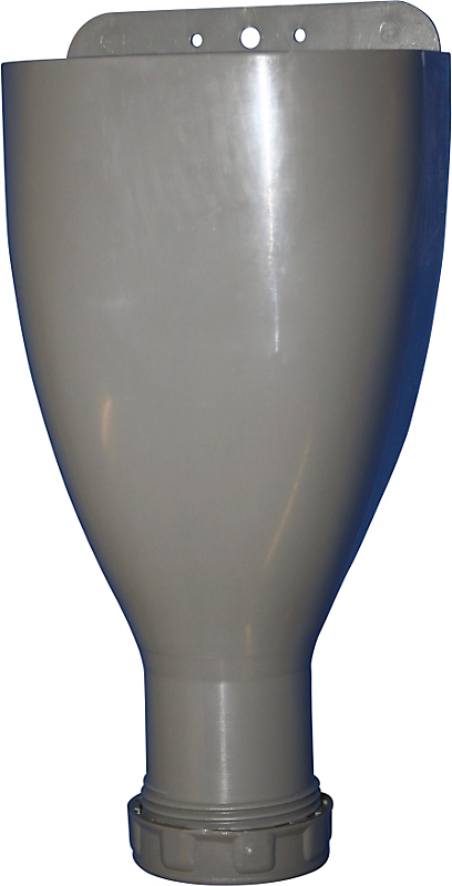 Faluplast overløbstragt Ø32mm med omløber & konisk pakning