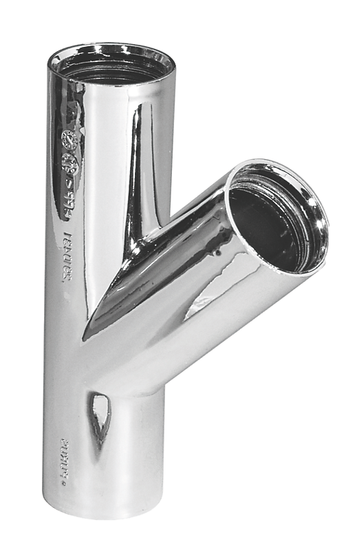 PURUS Grenrør 32mm. 45gr. indstik PP. Krom