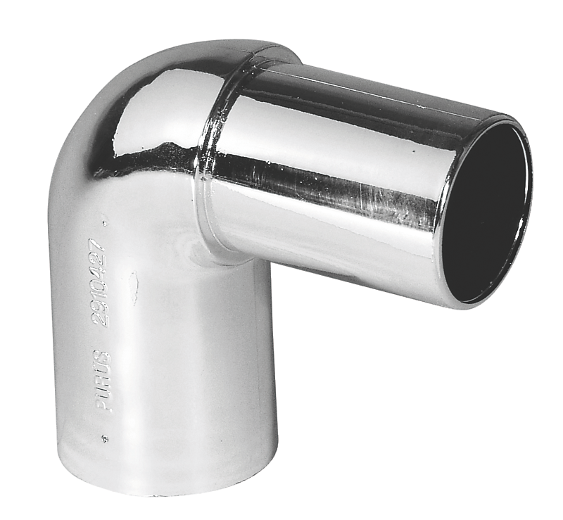 PURUS vinkel 90 gr. 32mm indstik/spidsende PP. Krom