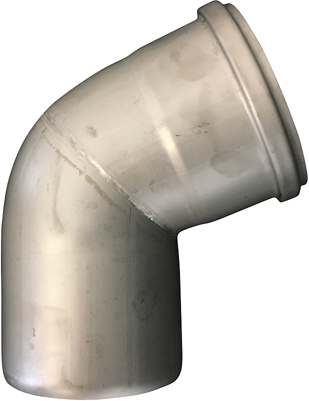 Blücher EuroPipe bøjning 68°. 110 mm. Rustfrit stål