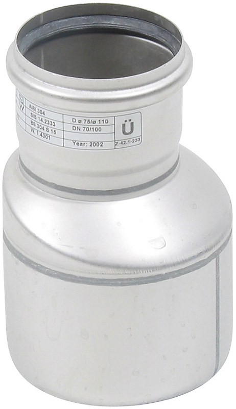 Blücher EuroPipe excentrisk reduktion 11075 mm. Rustfrit stål