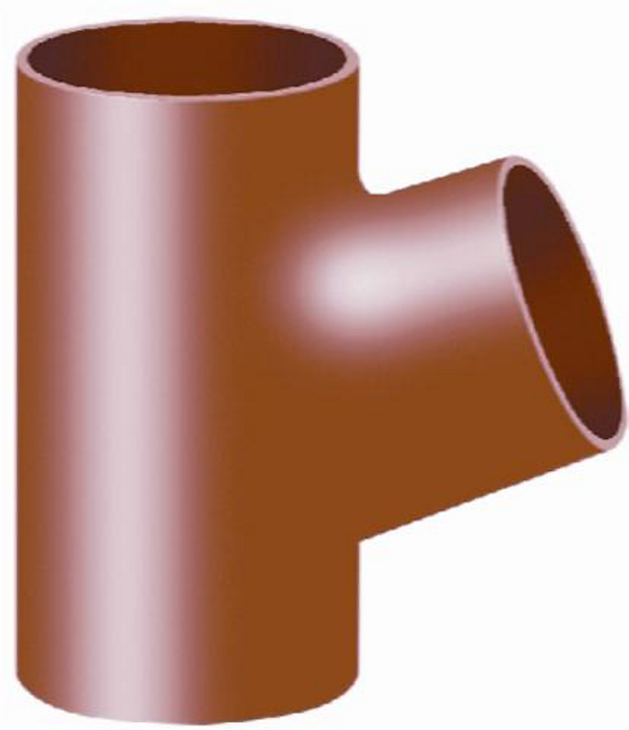 Düker SML Grenrør 70°. DN70 DN50, rød