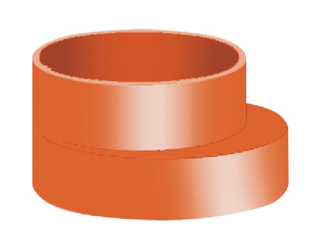 Düker SML Reduktion DN70 DN50, længde 75mm , rød