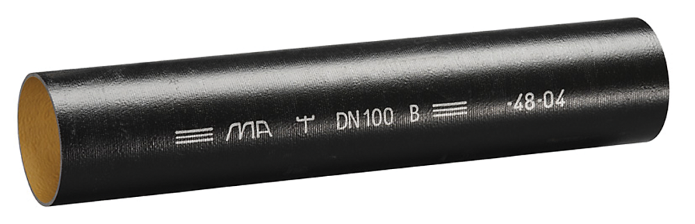 Ma lige afløbsrør ø50 x 3000 mm, sort vvs