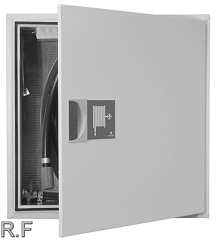 Noha 32 slangeskab isoleret 30m 34 m. termostat, varmelegeme og vinde på svingarm VVS