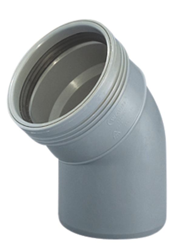 Wavin Wafix HC PP bøjning 50 mm. 45 gr.