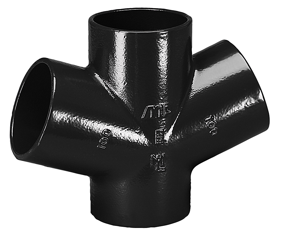 MA Dobbelt grenrør 67,5 gr. 100 mm, sort VVS