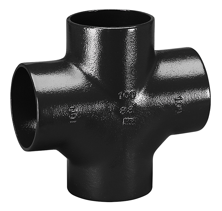 MA Dobbelt grenrør 88 gr. 100 mm, sort VVS