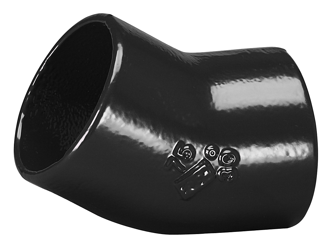 MA bøjning 30 gr. 50 mm, sort VVS