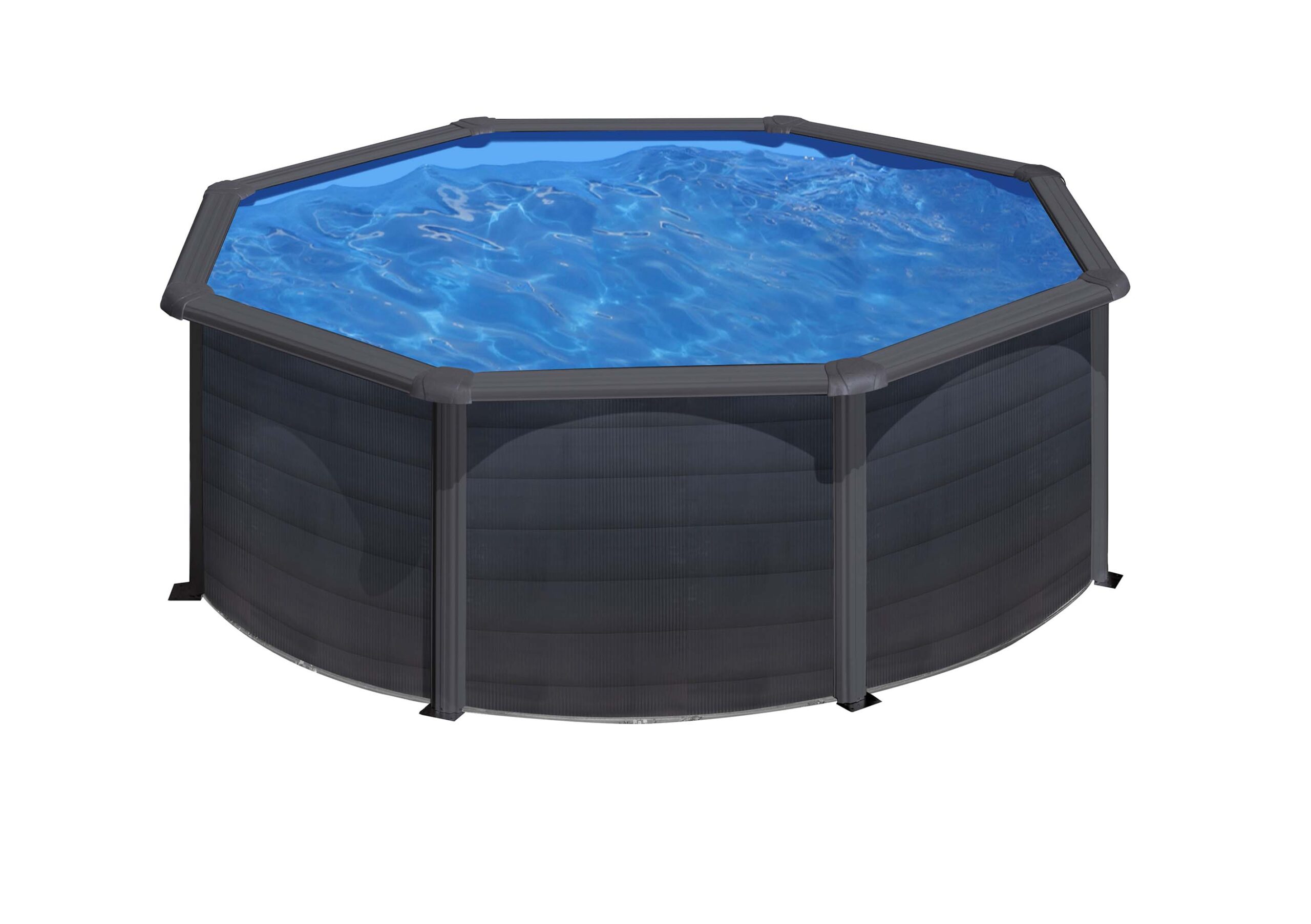 Swim & Fun Round Pool Ø350 x 120 cm, Black Graphite