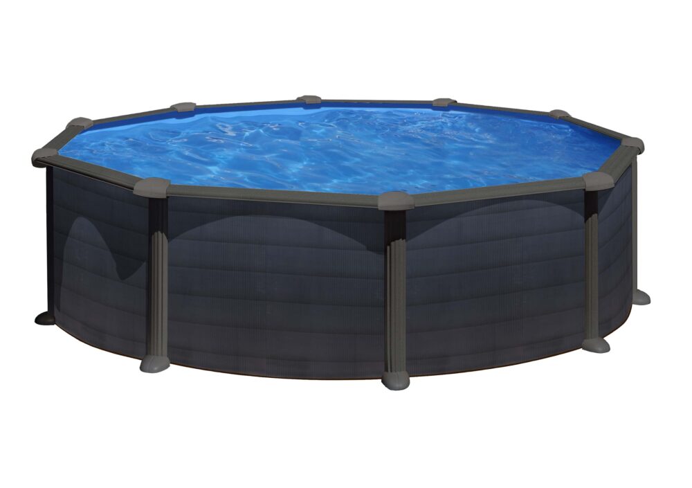 Swim & fun round pool ø460 x 120 cm, black graphite