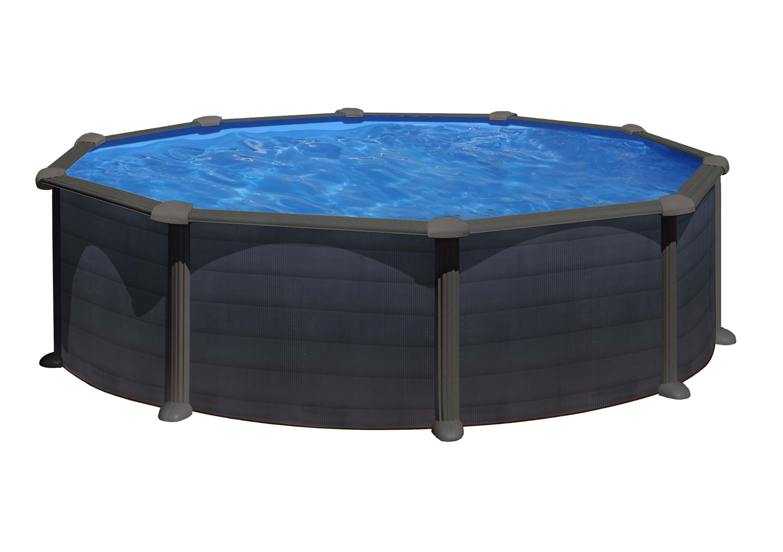 Swim & Fun Round Pool Ø460 x 120 cm, Black Graphite
