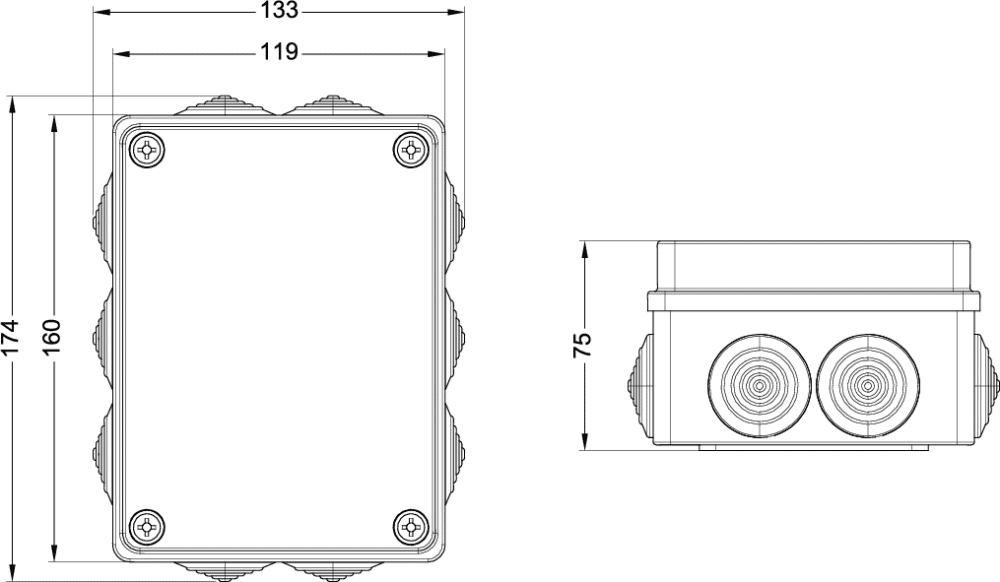 Relay box dimensions