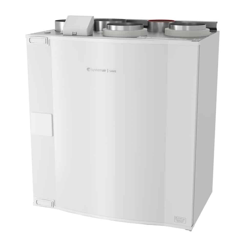 Systemair SAVE Boligaggregater - Vertikal , Roterende , 350 , Venstre , Nej , Ja , 1,67 , Hvid , Standard
