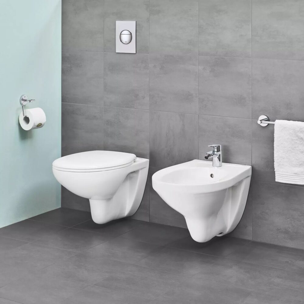 Grohe bau væghængt toilet, uden skyllekant, hvid
