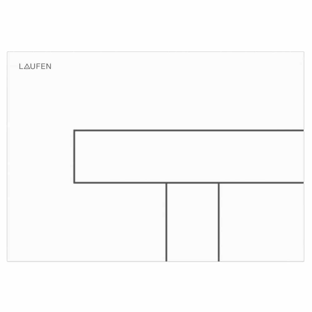 LAUFEN LIS TRYKPLADE AW100 HVID
