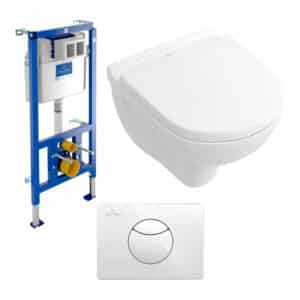 Villeroy & Boch O.Novo væghængt toiletpakke, hvid/hvid