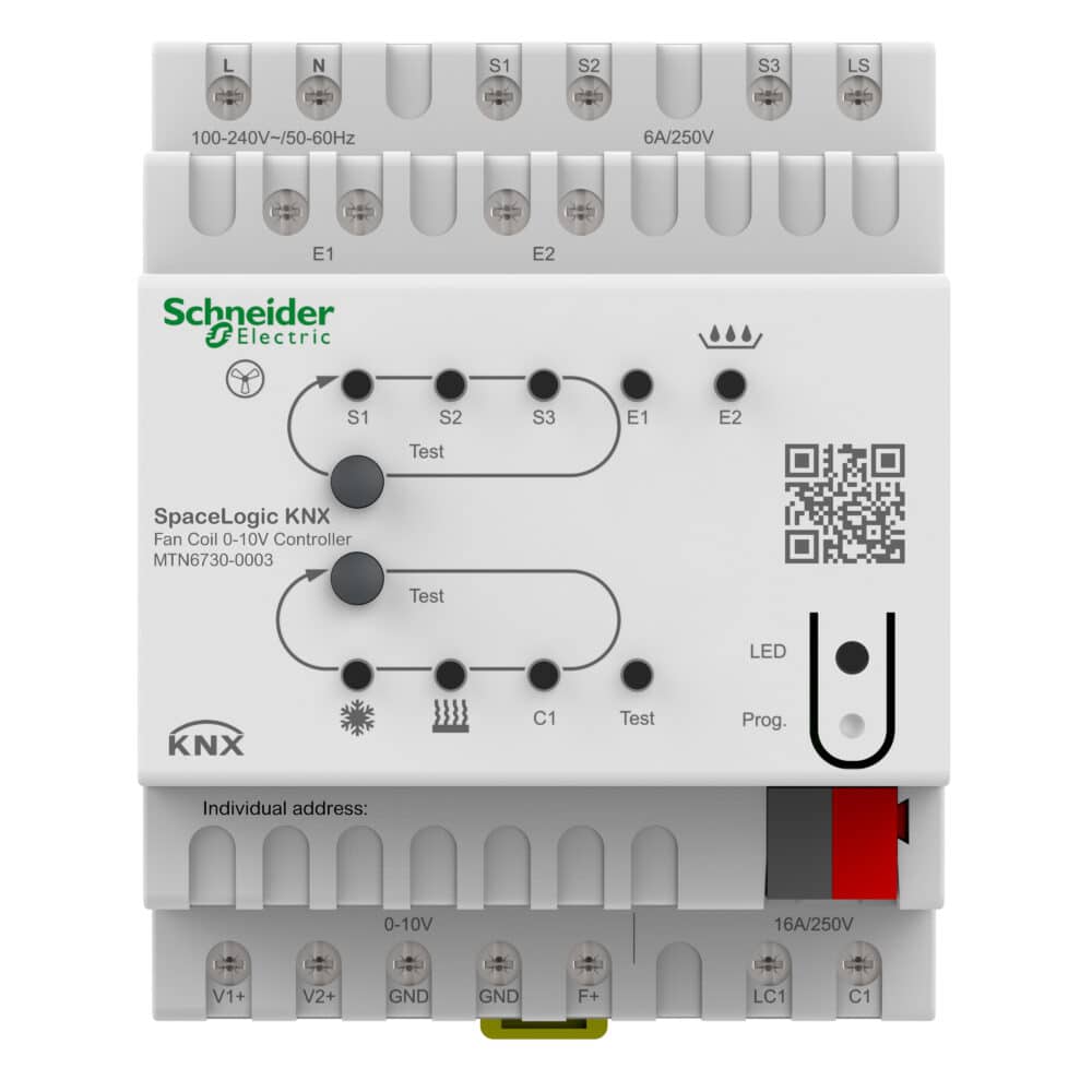 Schneider spacelogic knx fan coil 0-10v kontroller