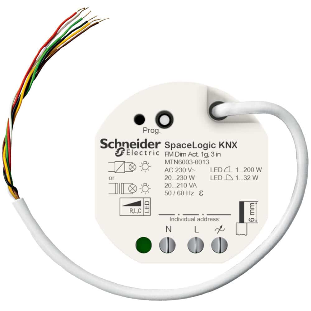 Schneider spacelogic knx lysdæmp (1xo/3xi), indbyg