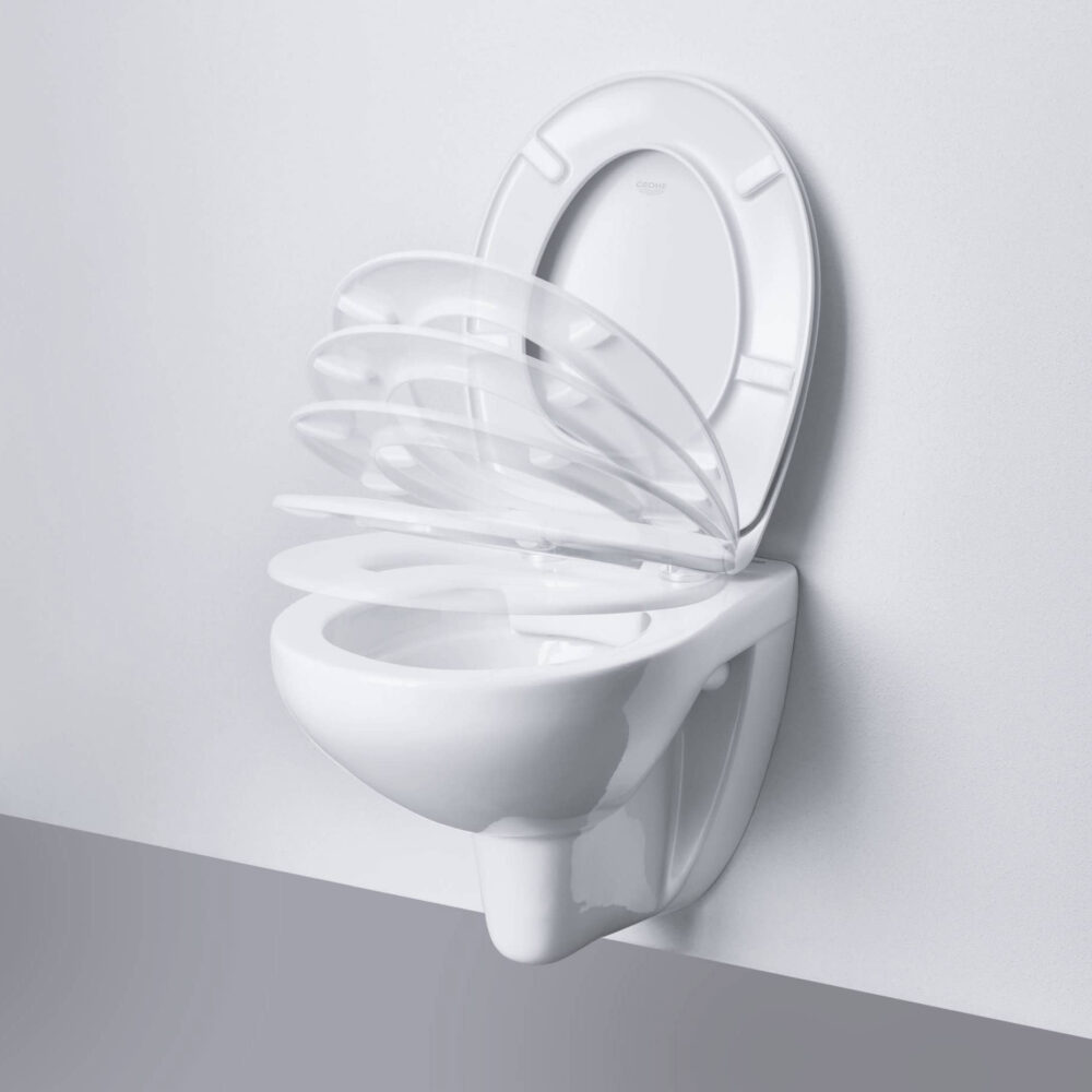 Grohe bau væghængt toilet, uden skyllekant, hvid