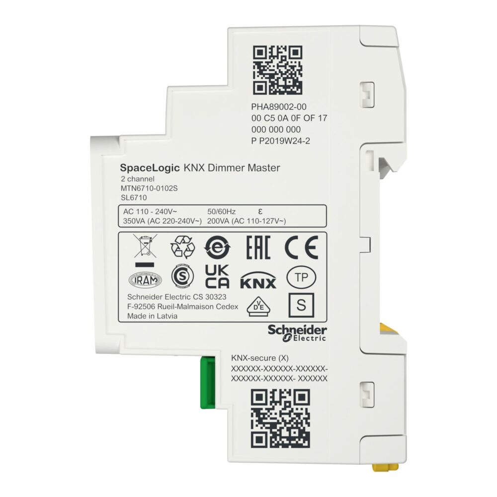 Schneider spacelogic knx, secure, dimmer master