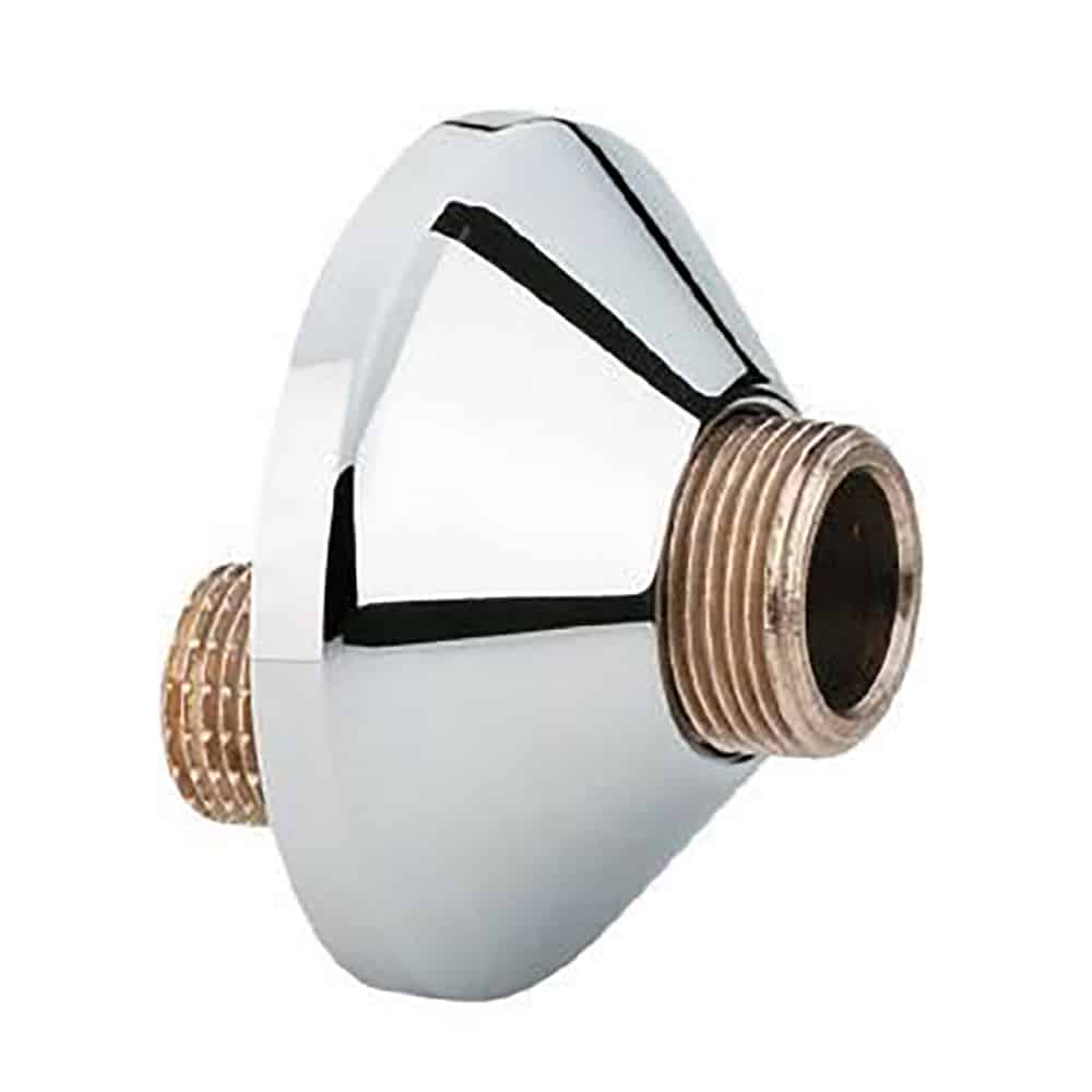 Altech tilgangsstykke excentrisk 3/4" x 1/2"x 57mm. Med roset Ø70mm. Krom
